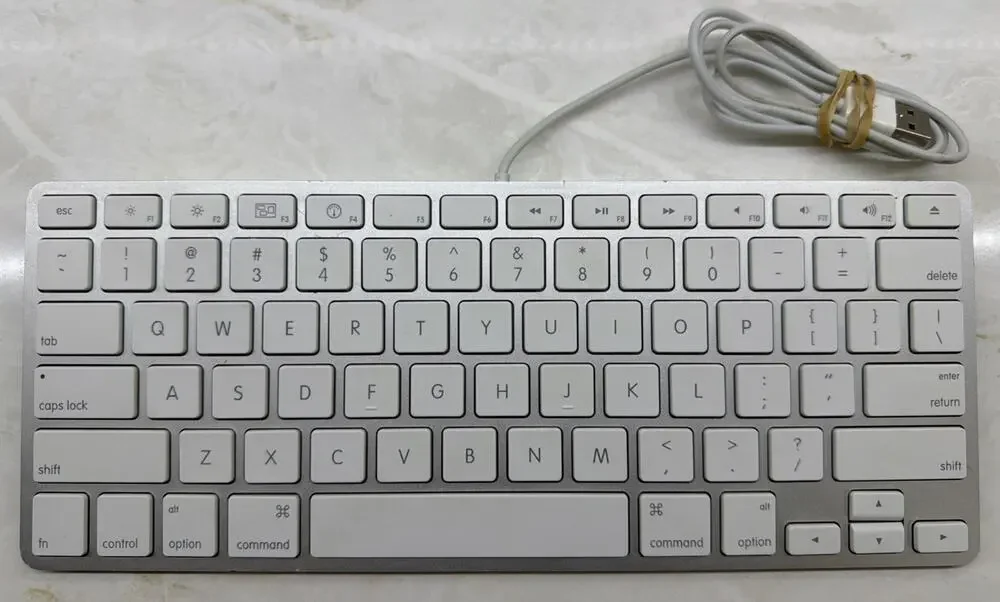 The Smallest and Most Compact USB Wired Apple Mac Keyboard Model A1242 MB869LL/A